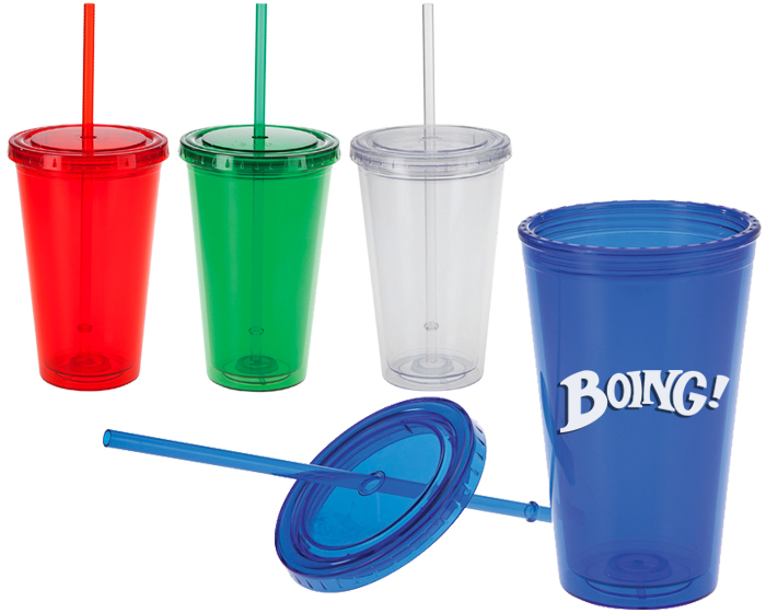 VASO TERMICO REUSABLE CON TAPA Y POPOTE C746